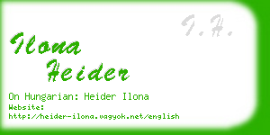 ilona heider business card